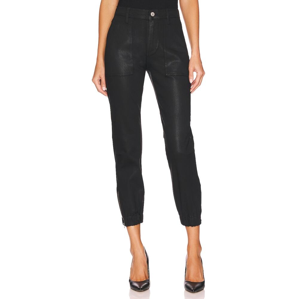 7 For All Mankind 'Darted' Black Cotton Bf Jogger Size 28